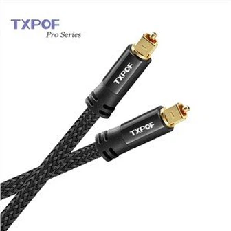 Toslink Optical Cable nrog Hlau Txuas rau Digital Audio