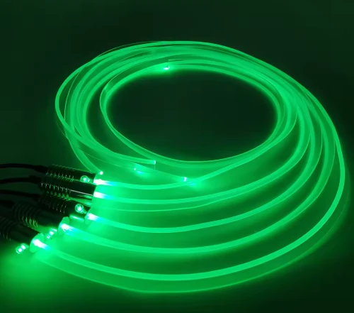Skirted Sab Glow Fiber Optic Cable Rau Tsheb Hnab Cap Khau - MMA Yas Optical Fiber - Sab Emitting Fiber Optic Teeb pom kev zoo